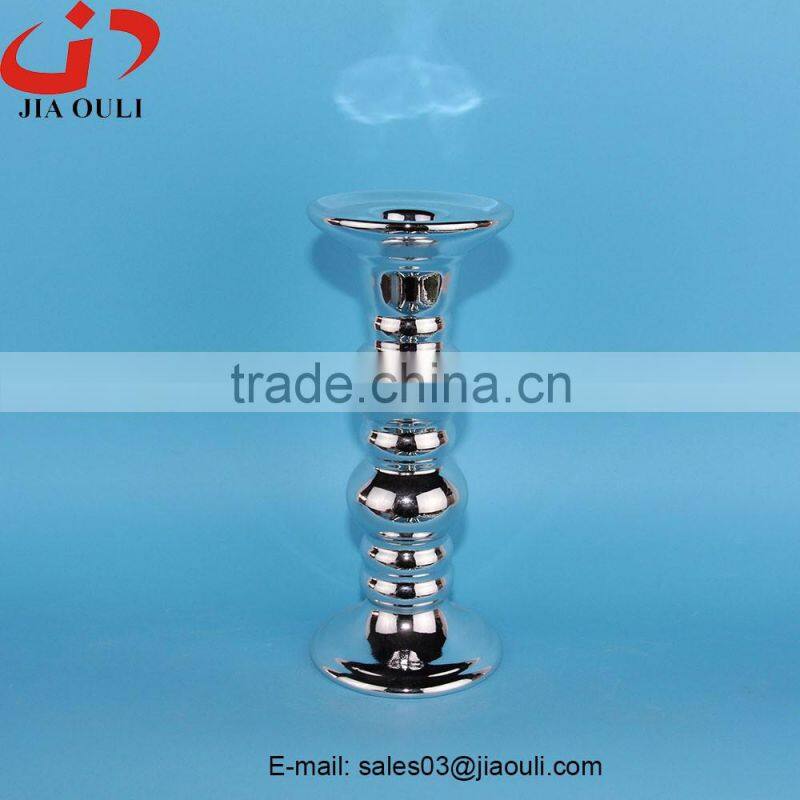 BSCI Audit Factory New design dimple ball shape White Ceramic tea light holders