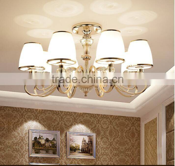 M949 Momoda luxury Crystal contemporary living room bedroom golden lighting chandelier pendant lamp