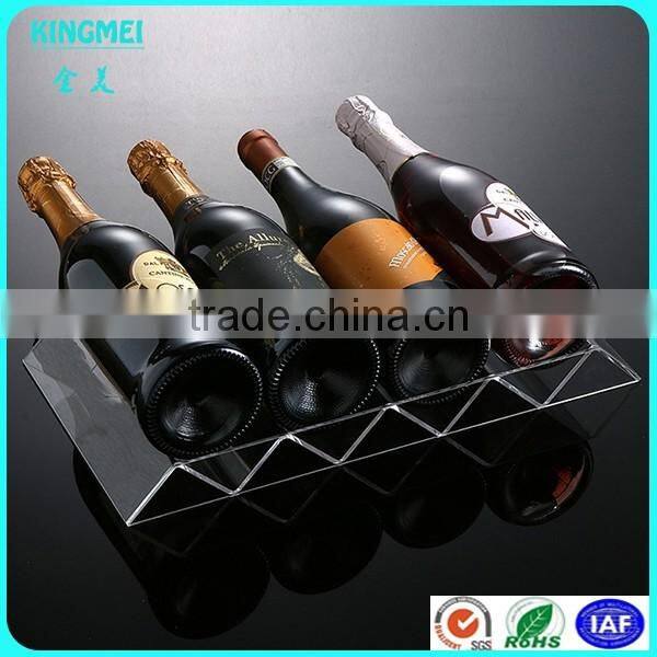 Wholesale funny wine bottle holder for security display ,acrylic decorative single wine rack
