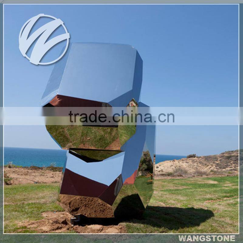 2017 latest fashion top design large stainless steel sculpture for garden decoration