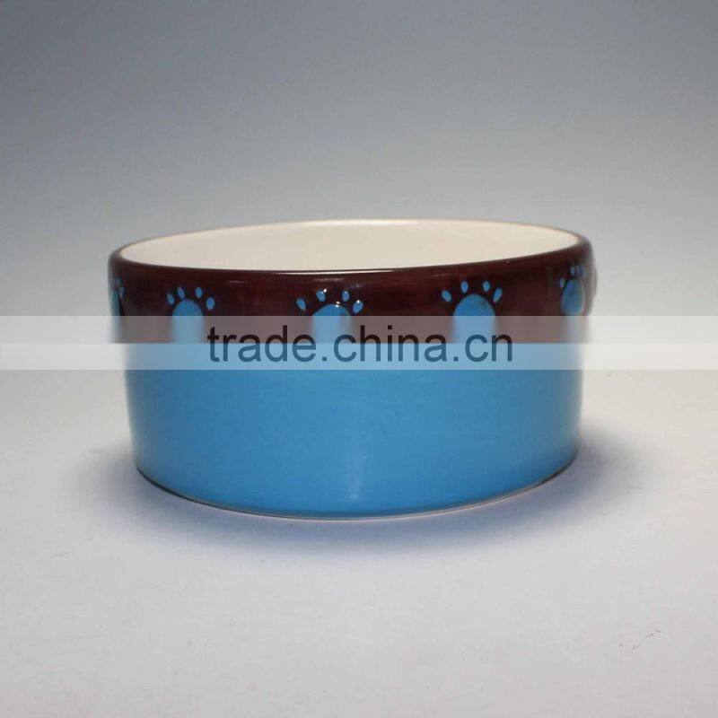 Hungry Paw-Print Pet Bowl, Bunny, Colors Vary