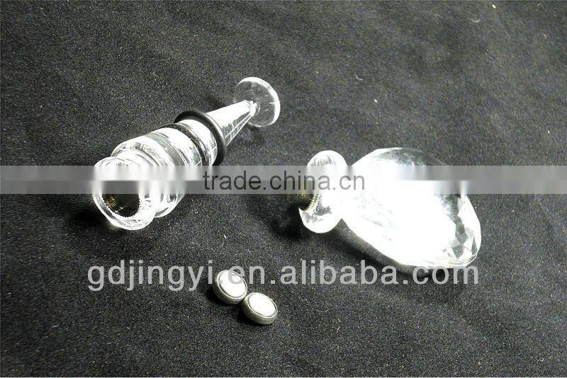 2014 acrylic heart shaped wine stopper with LED