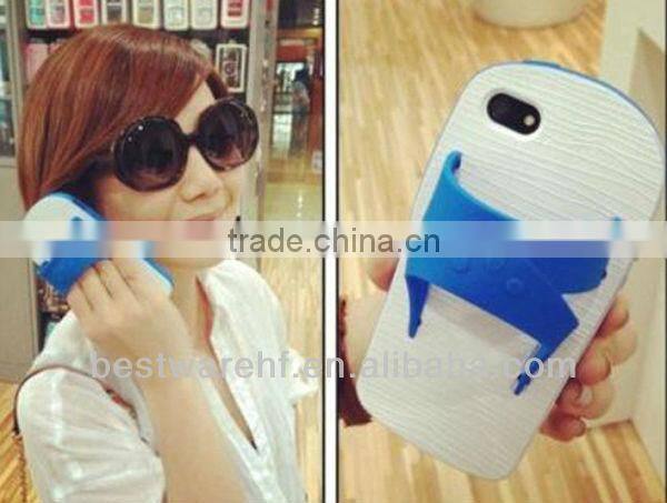 Fashion slippers cellphone case for apple iphone 5 5s