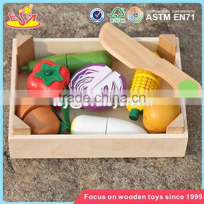 wholesale children pretend play wooden toy cutting fruit new deisgn wooden toy cutting fruit for kids W10B183