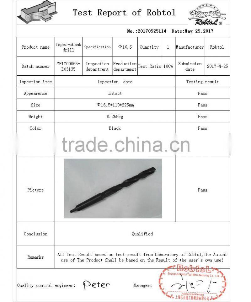 16.5mm Morse taper shank Hss Twist Drill Bits Cobalt Fully Ground Bright Finish drilling Metal Forged Alloy