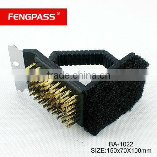 Hot sell stainless steel BBQ brush with plastic handle
