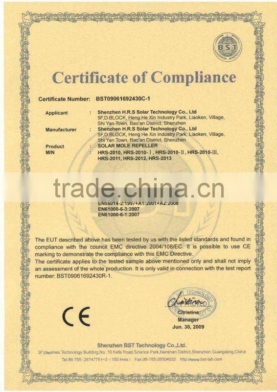 ultrasonic solar mole repeller