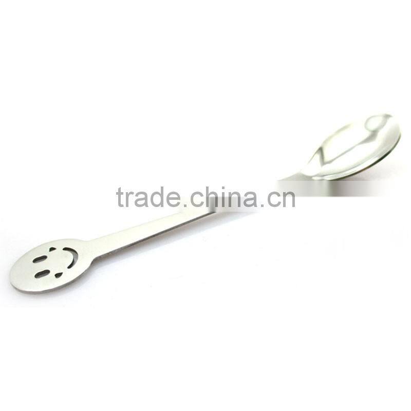 Hot New Products 2016 Melamine Spoon,smile face stainless steel 410 spoon