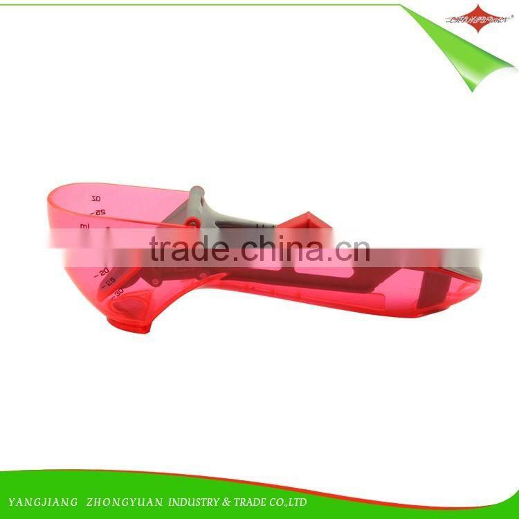 ZY-L1041 wholesale flexible plastic adjustable measuring spoon 30ml