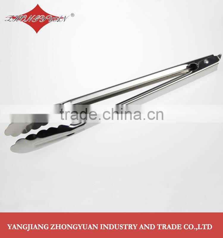 Food grade 7.5-Inch stainless steel food tong for kitchen accessory