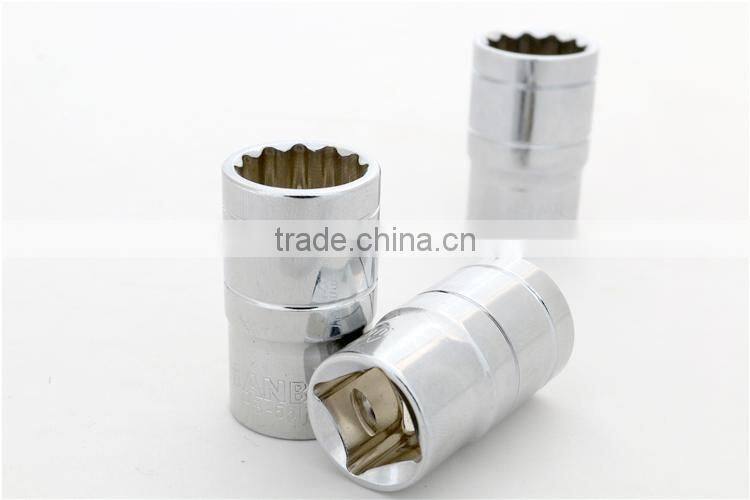 1/2" Dr. Metric Mirror Surface Cr-V 6Point Socket
