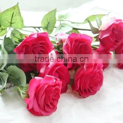 10 Head Decor Rose Artificial Flowers Silk Flowers Floral Latex Real Touch Rose Wedding Bouquet Home Party Design Flowers