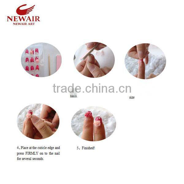 French nail tips hair extensions