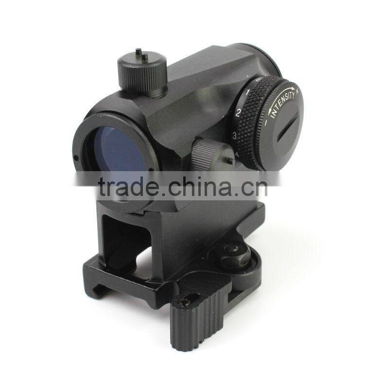 Compact red/green dot sight with elevated quick release mount