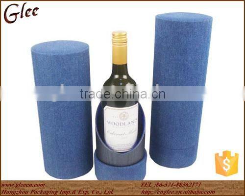 Elegant Cylinder Cardboard Wine Box, Wine Bottle Gift Box, Box Wine