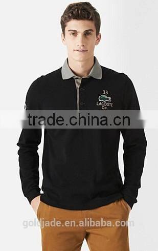 High quality long sleeve polo t shirt,new design polo shirt, man polo shirt from China