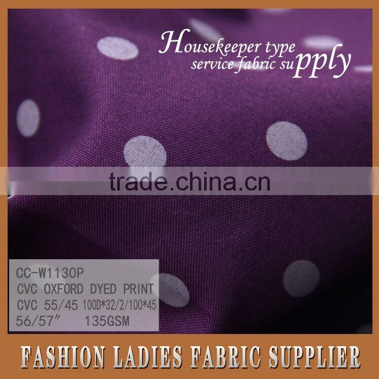 china supplier wholesale cvc oxford dying print fabric