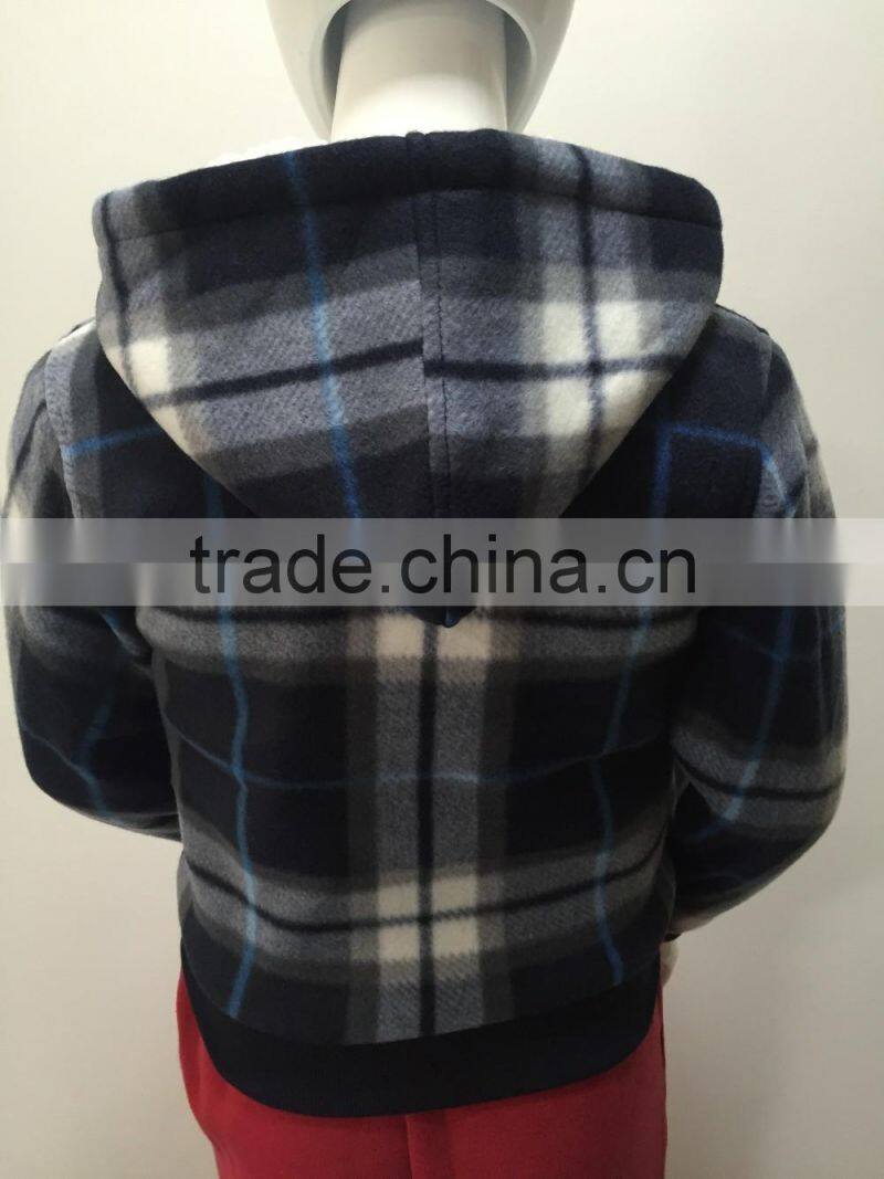 The kid style black shell with white lining cute little boys jacket