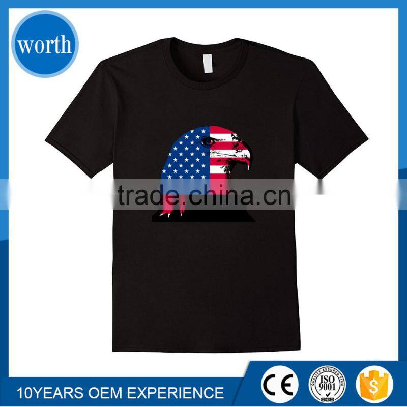 Tshirt printing men t shirt with USA eagle printing