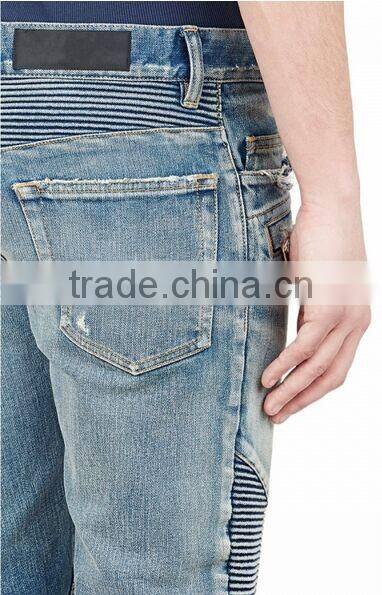 Biker Jeans Fashion Denim trousers(LOTK006)