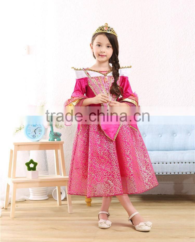 2016 Princess Costume for Girls Dress Up Chirstmas gift Costumes Fashion Princess Party Dresses Girl Clothing