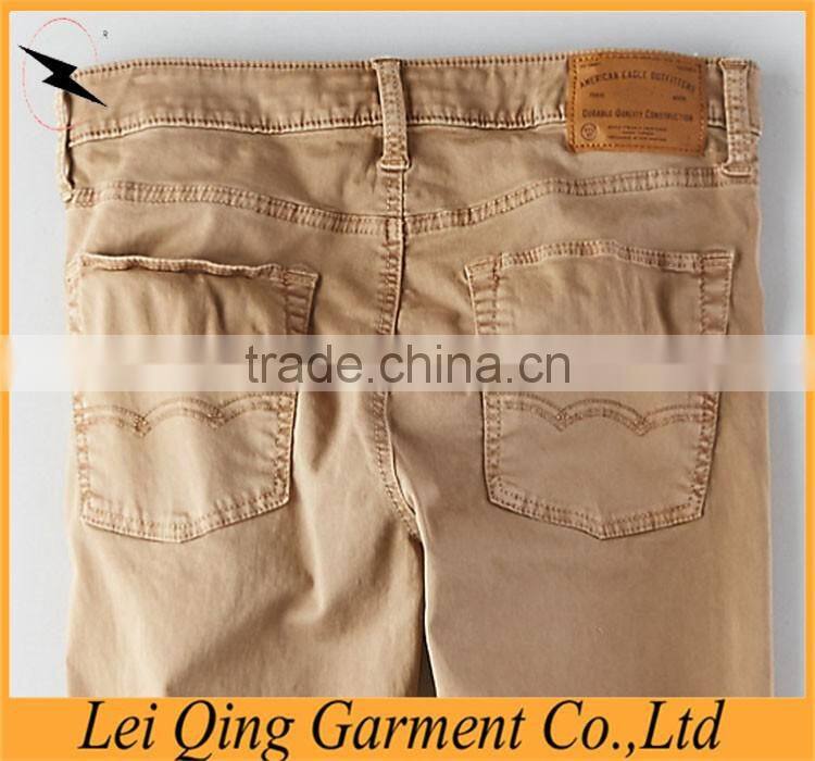 Mens 100% cotton skinny jeans new model jeans pants