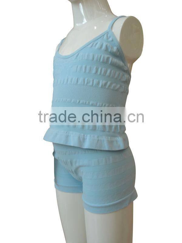 nice quality new style seamless girl's underwear girl's camisole & boxer sets