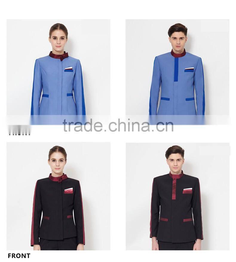 Tops Staff Design Bellboy uniform for hotel housekeeping manager unifrom