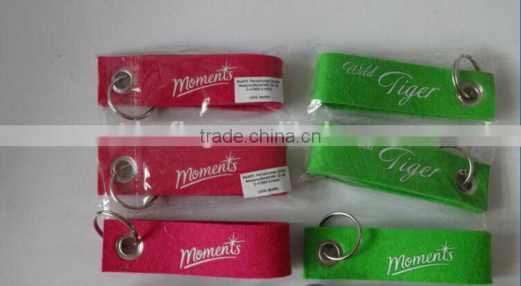 custom felt key ring