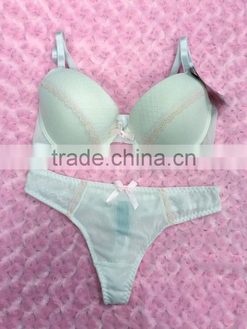 Women fashion design fancy lace sexy bra and panty set