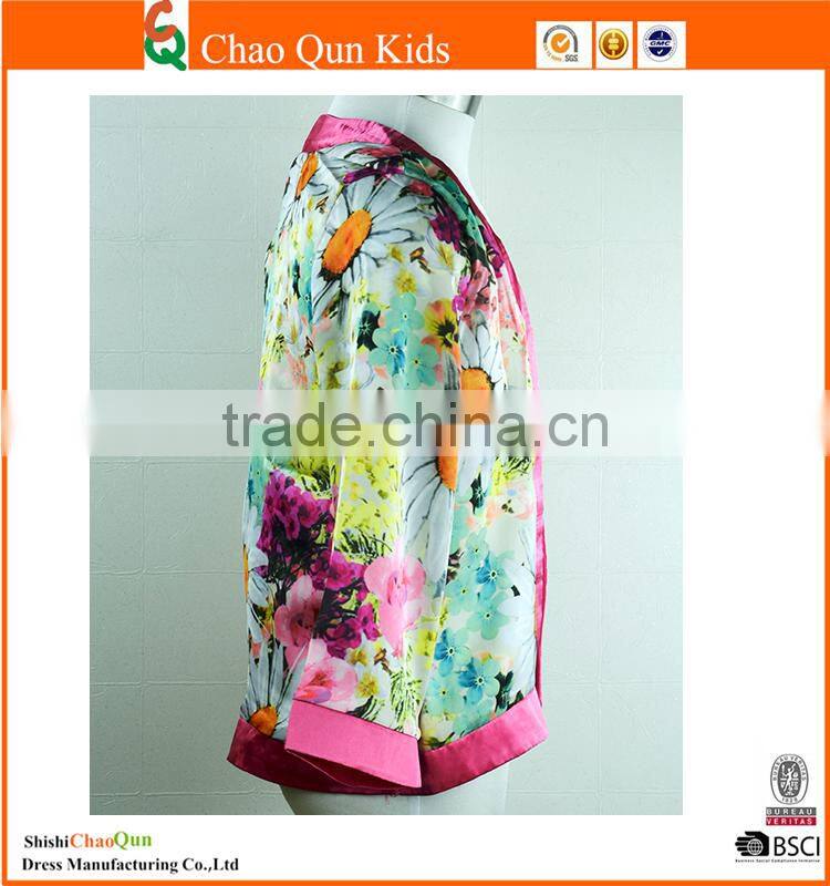 2017 girls flower suncreen cardigan design salwar kameez for children
