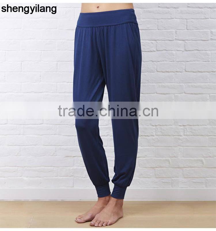 2016 high quality OEM/ODM bamboo product custom sports pants loose yoga pants in guangzhou