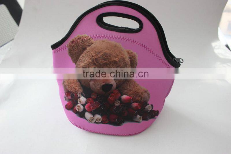 GR-W0118 full printing neoprene lunch bag for office