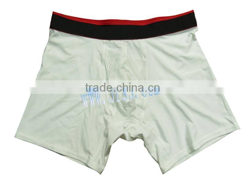 plain white cotton front open mens funny underwear boxer shorts