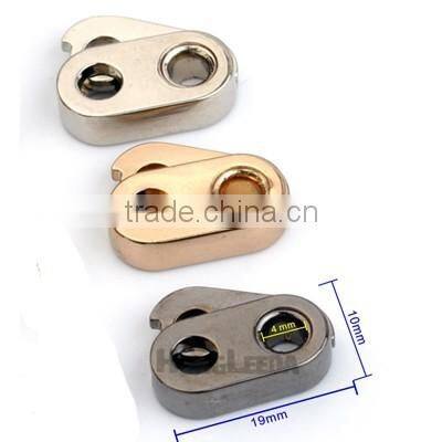 Metal alloy stoppers toggle cord locks Drawstring lock one holes for 3mm 4mm cord STP-022