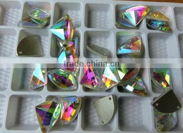 crystal sector shape sew on rhinestone wedding dress,dance dress,shoes accessory