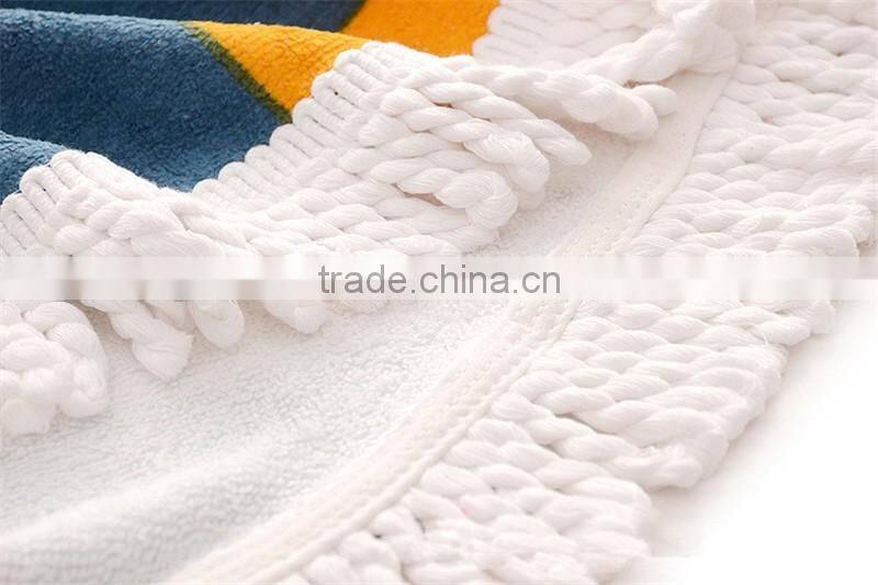 Creative beach towel round towel 150 cm thick large soft round beach towels with tassel