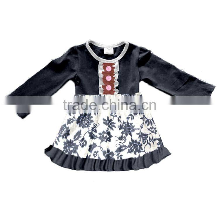 New Cotton Infant Long-sleeved Party Dress Tulle Fancy Dress Baby Girl Winter Dresses
