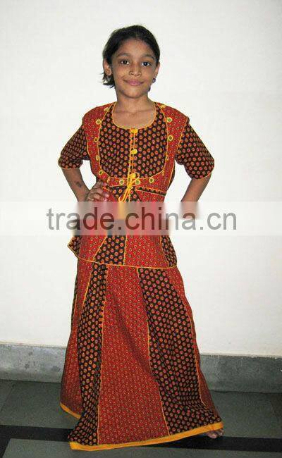 Kids girls cotton Lehenga chaniya choli