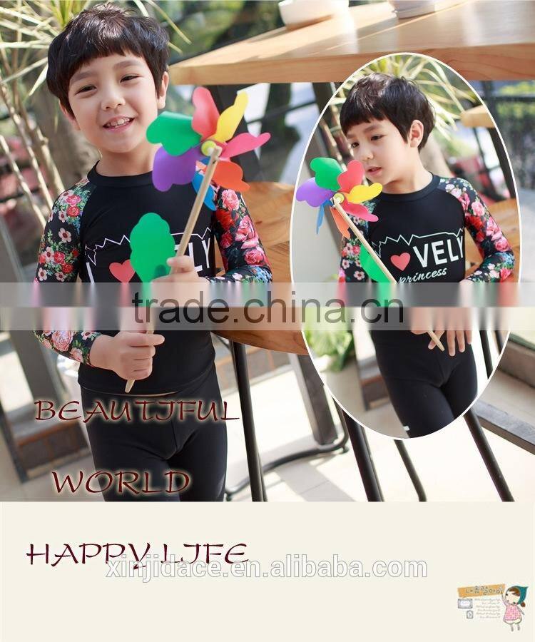 Best Selling Sweet Two Piece Set Floral Design 82% Nylon18% Spandex Baby Kids Swimsuit Child Swimwear