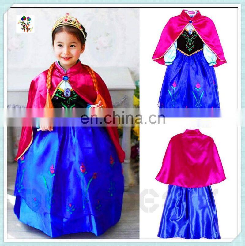 Movie Elsa Anna Kids Girl Fancy Dress Party Costumes HPC-3115