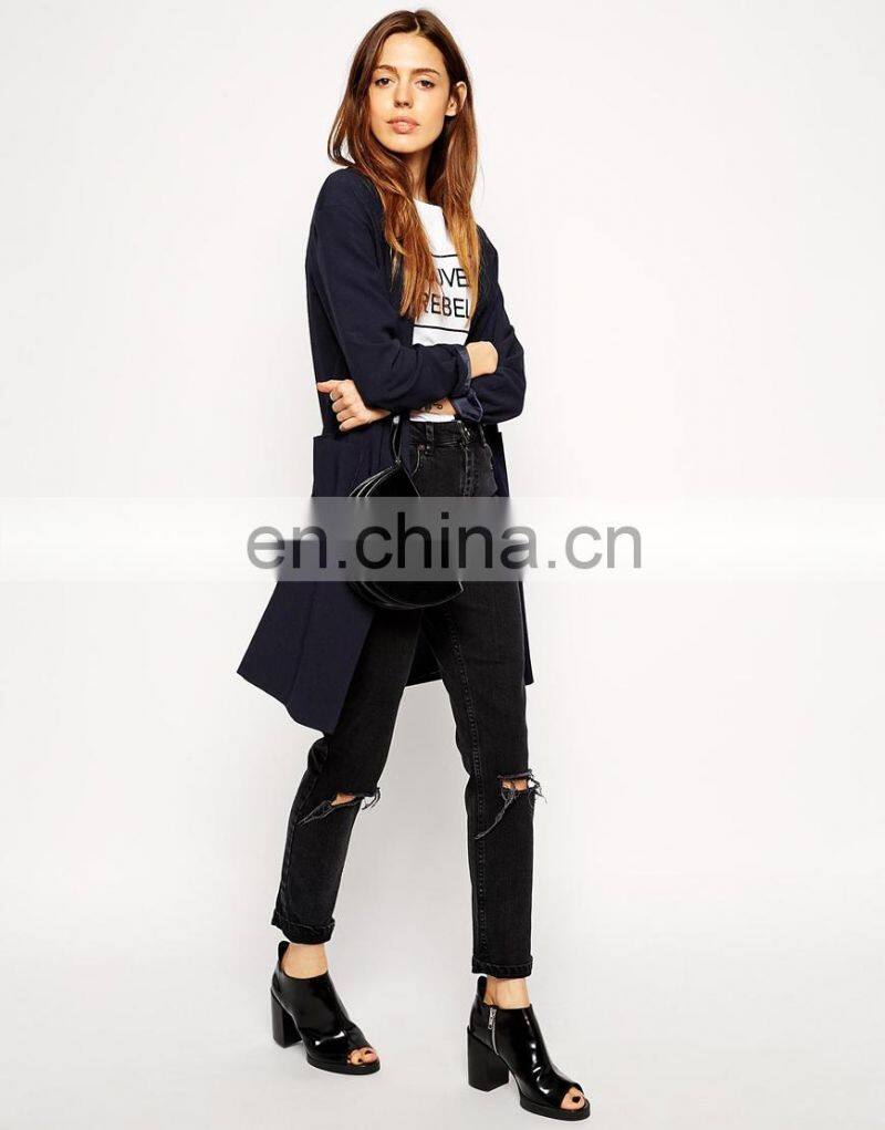 New Arrival Button Fastening Longline Coats and Jackets for Women