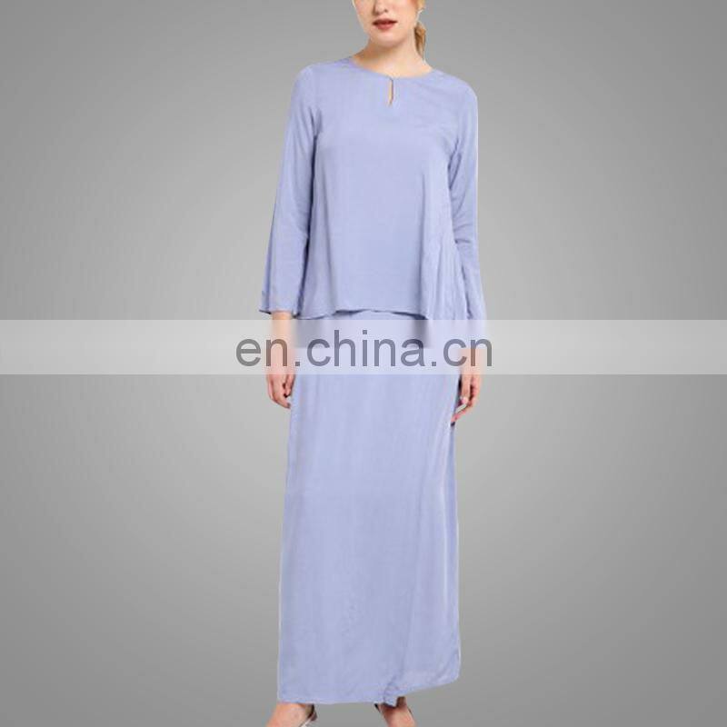 OEM manufactory plain baju kurung malaysia women clothing baju melayu for ladies