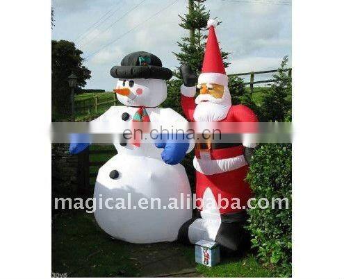 inflatable christmas santa with presents bag
