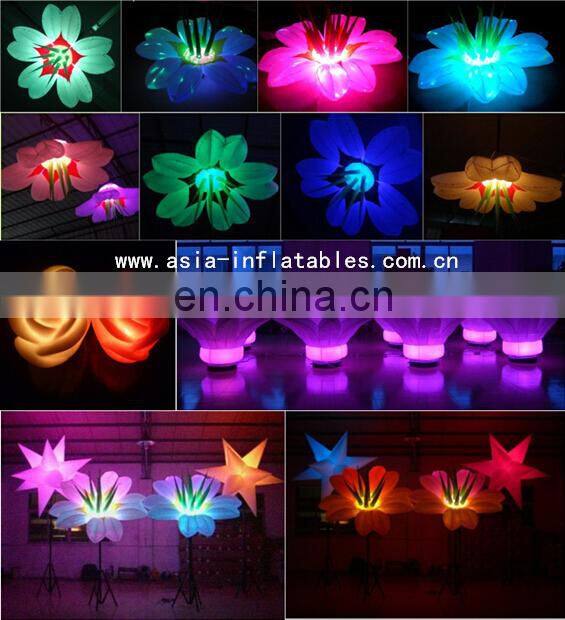 Inflatable Wedding Flower / Lighting Decoration Inflatable Flower Chain