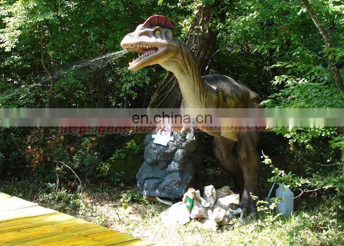 Spitting dinosaur water playground equipment