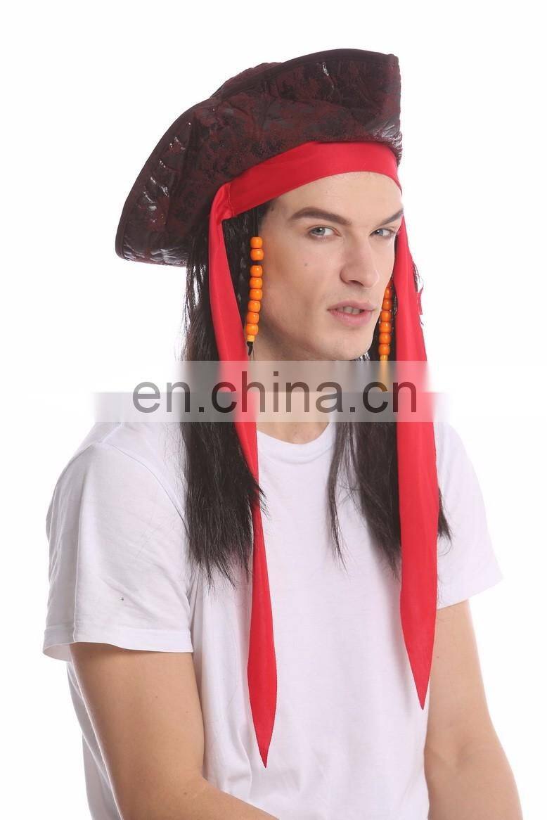 Carnival pirate party wigs with hats MW-005