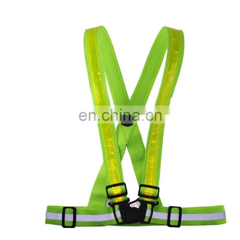 NEW led safety vest green safety vest flashing led safety vest