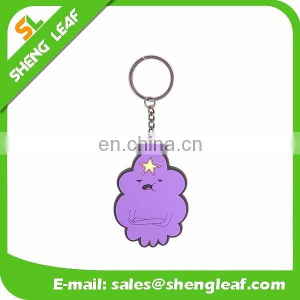 Factory price customed pvc rubber keychain