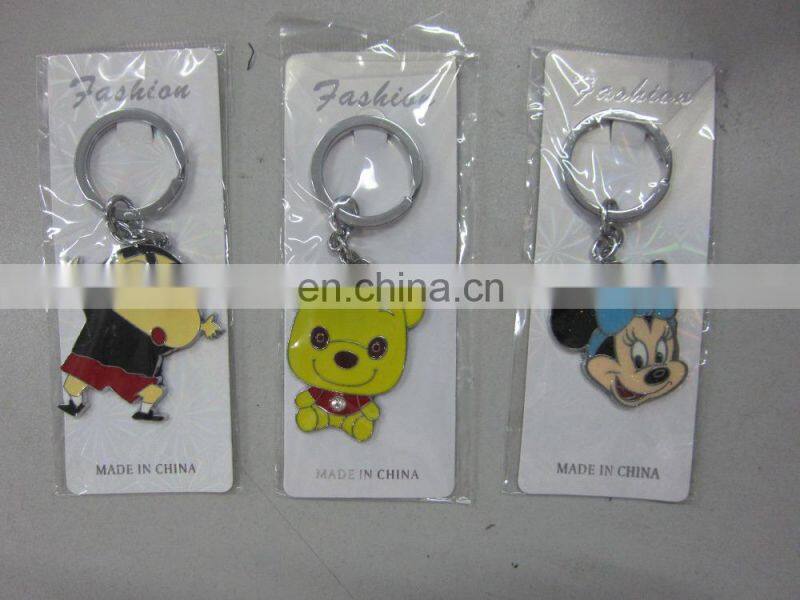 3D cute dog and mouse shaped metal key chains for sale